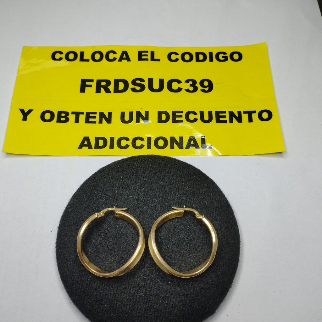ARRACADAS PAR ORO 14 K 2.5 GRMS (SEMINUEVO)