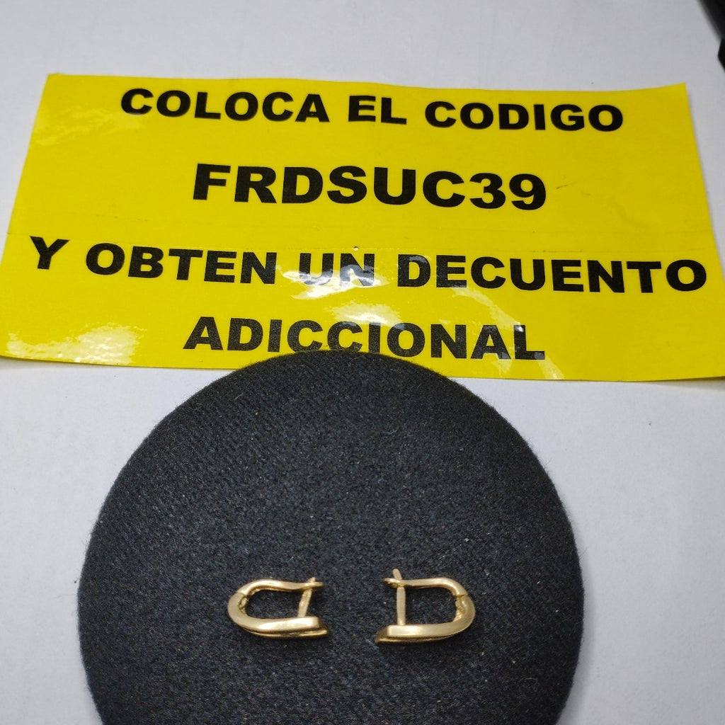 ARETES PAR ORO 14 K 2.5 GRMS (SEMINUEVO)