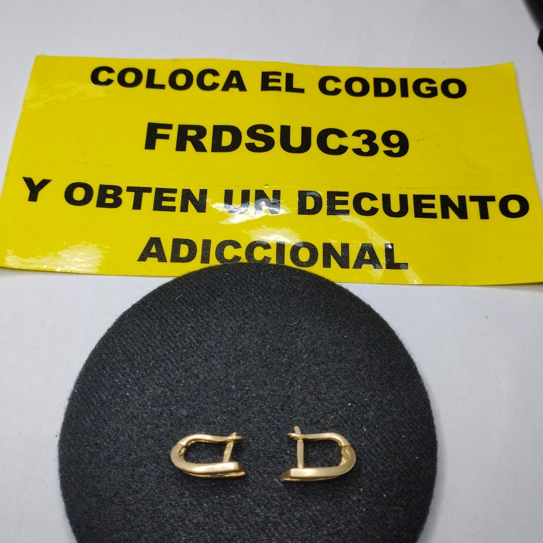ARETES PAR ORO 14 K 2.5 GRMS (SEMINUEVO)