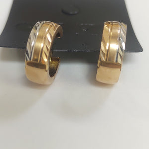 ARRACADAS PAR ORO COMBINADO 14 K 3,10 GRMS (SEMINUEVO)