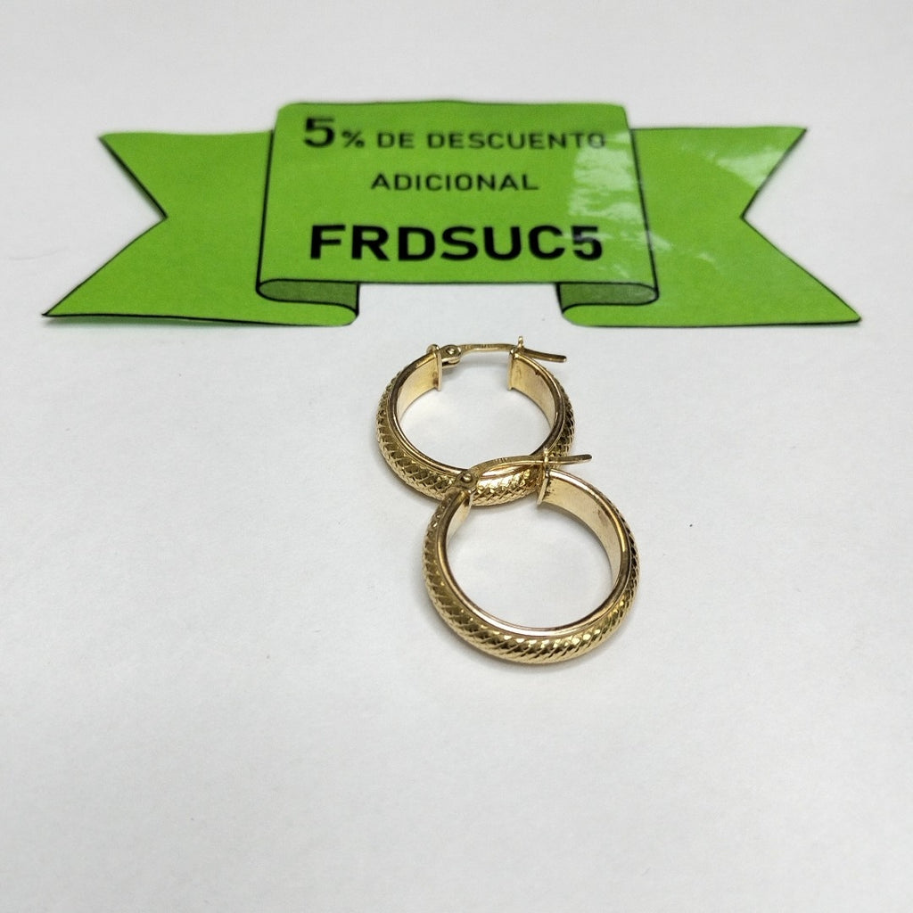 ARRACADAS PAR ORO 14 K 2.2 GRMS (SEMINUEVO)
