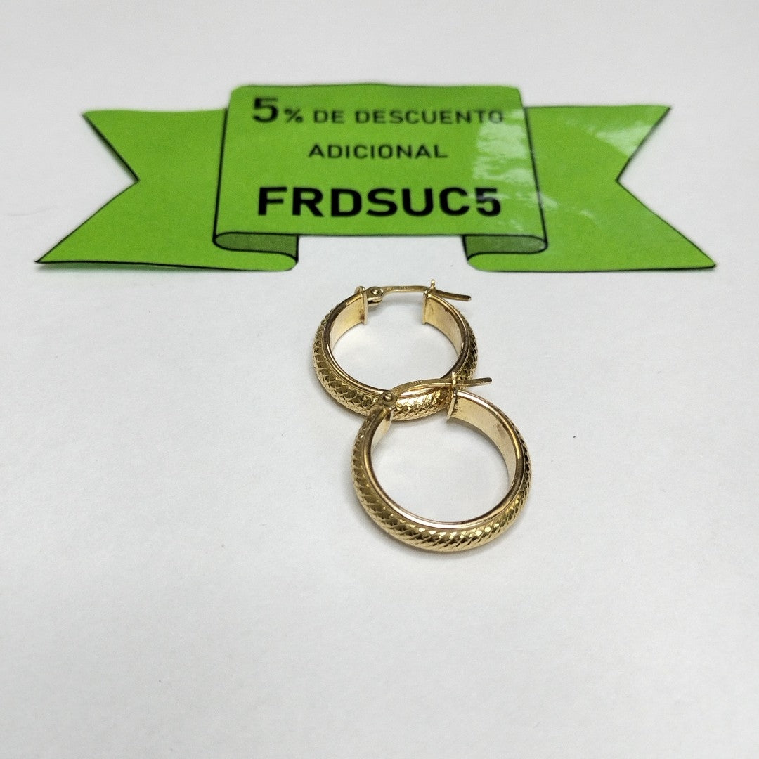 ARRACADAS PAR ORO 14 K 2.2 GRMS (SEMINUEVO)
