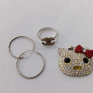 ANILLITO,ARRACADAS PAR,DIJE PLATA 12,20 GRMS (SEMINUEVO)