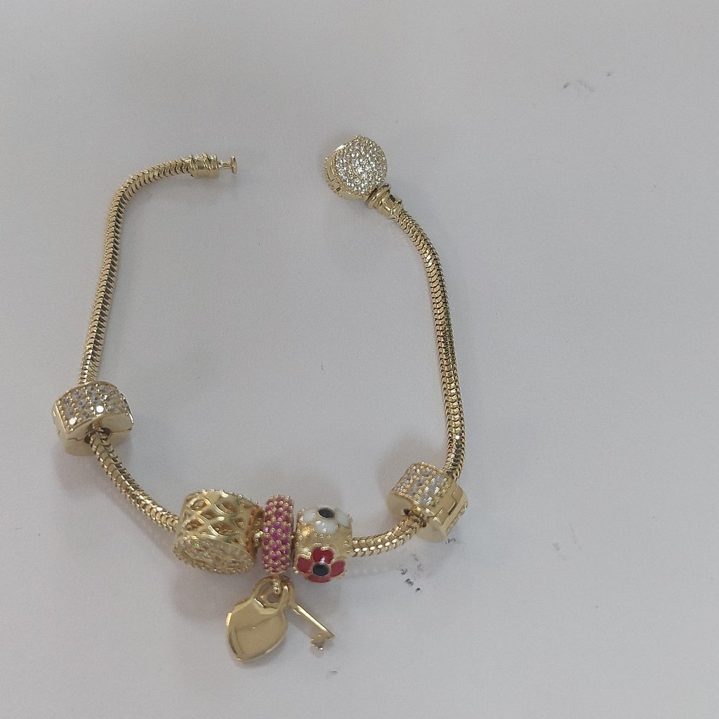 PULSERA CHARM ORO 14K 16 (NUEVO)