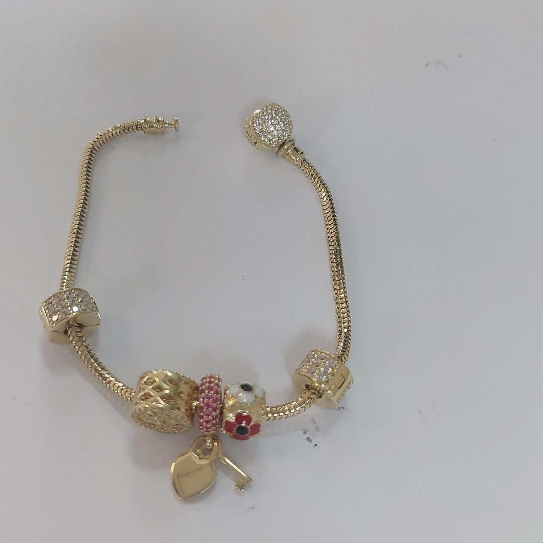 PULSERA CHARM ORO 14K 16 (NUEVO)