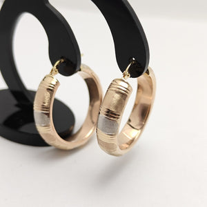 ARRACADAS PAR ORO COMBINADO 14 K 4.4 GRMS (SEMINUEVO)