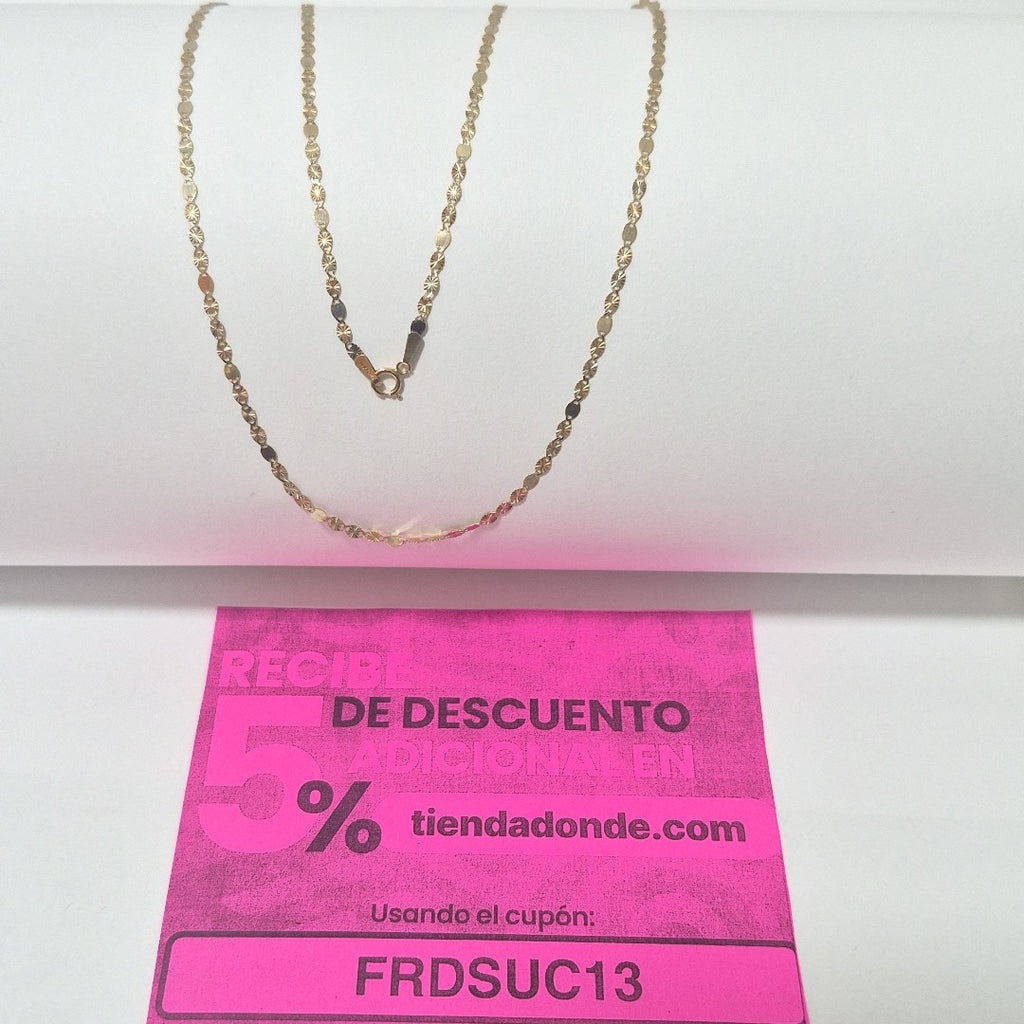 CADENA ORO, ORO COMBINADO 14 K 1.7 GRMS (SEMINUEVO)