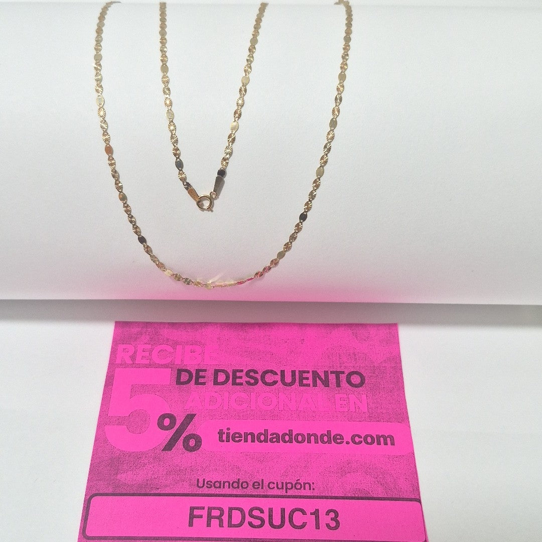 CADENA ORO, ORO COMBINADO 14 K 1.7 GRMS (SEMINUEVO)