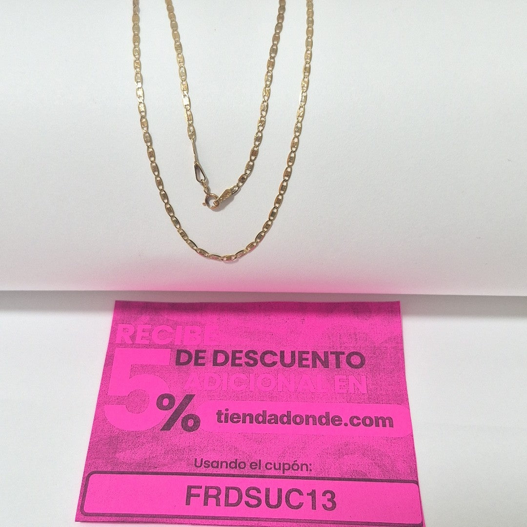 CADENA ORO, ORO COMBINADO 10 K 2.2 GRMS (SEMINUEVO)