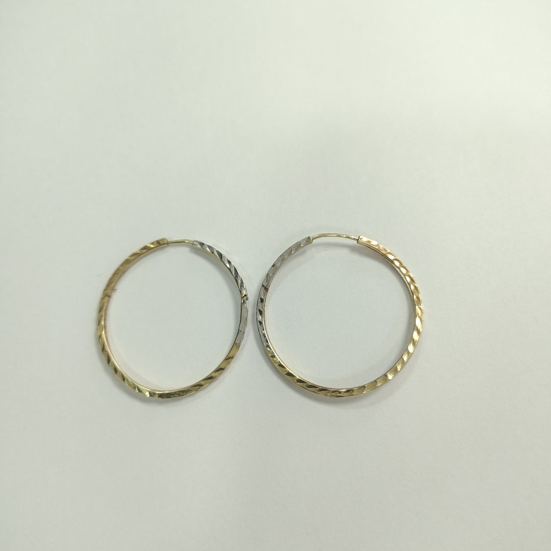 ARRACADAS PAR ORO,ORO COMBINADO 14 K 1,00 GRMS (SEMINUEVO)
