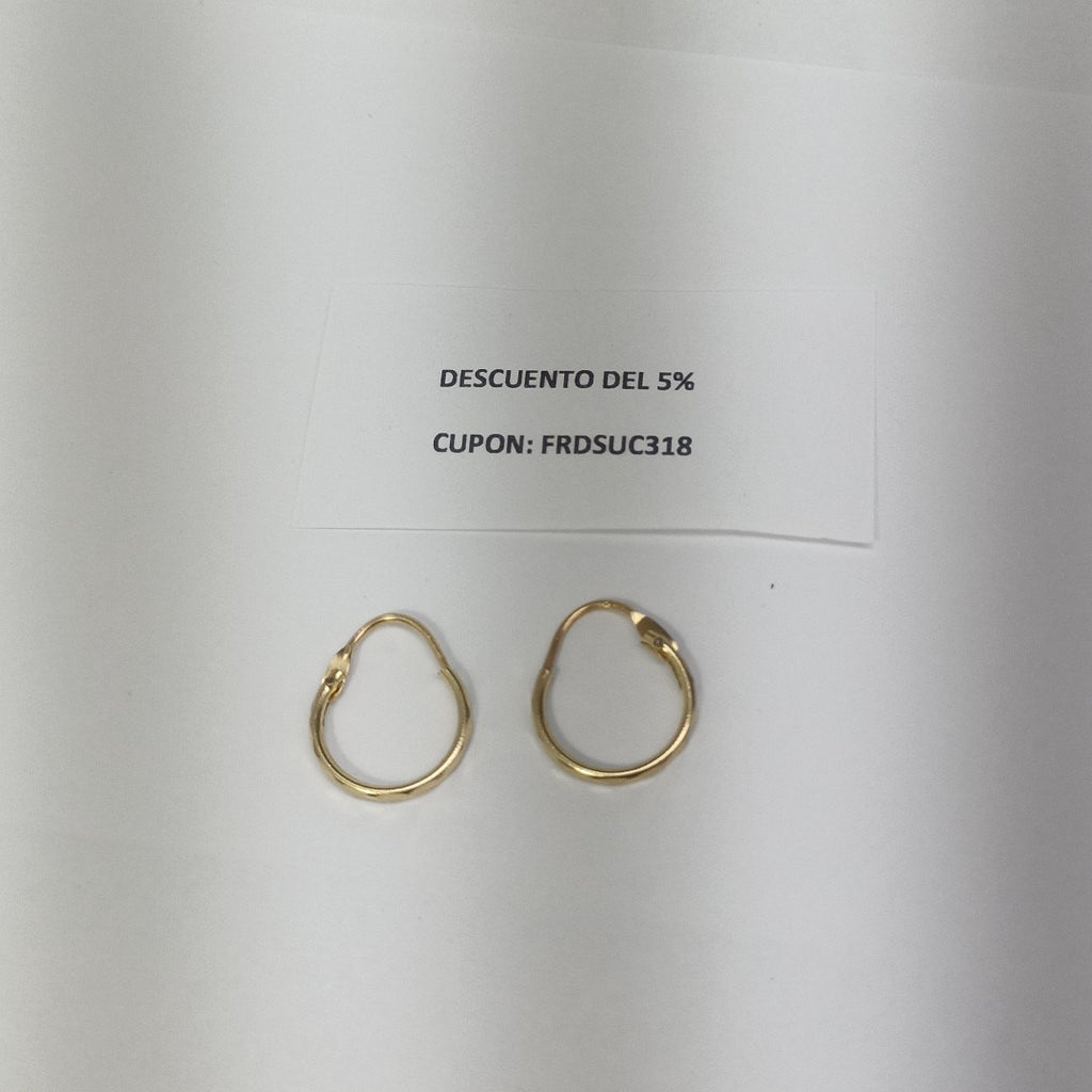ARRACADAS PAR ORO 10 K 0.6 GRMS (SEMINUEVO)