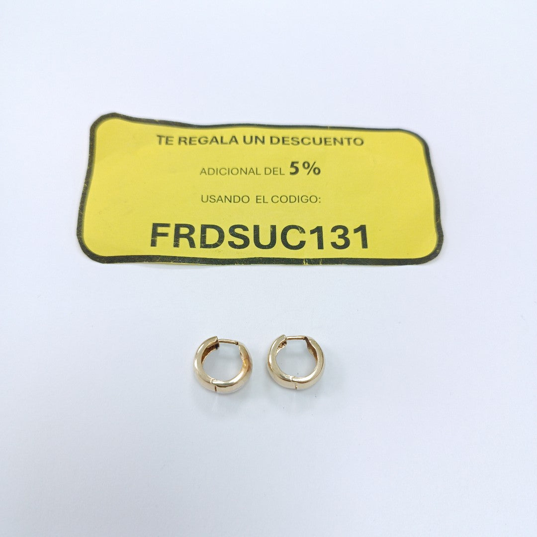 ARETES PAR ORO 14 K 2.2 GRMS (SEMINUEVO)