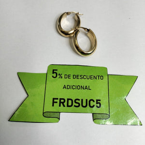 ARRACADAS PAR ORO 14 K 2.8 GRMS (SEMINUEVO)