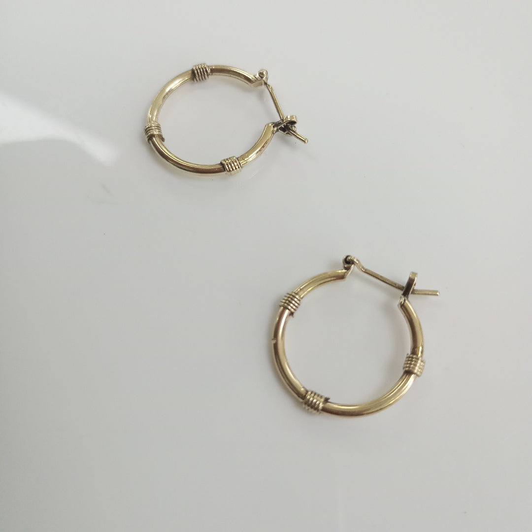 ARRACADAS PAR ORO 14 K 2.2 GRMS (SEMINUEVO)