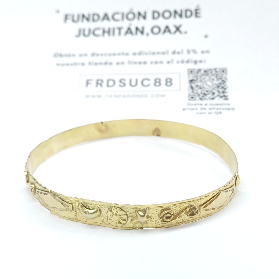 PULSERA RIGIDA ORO 10 K 8,00 GRMS (SEMINUEVO)