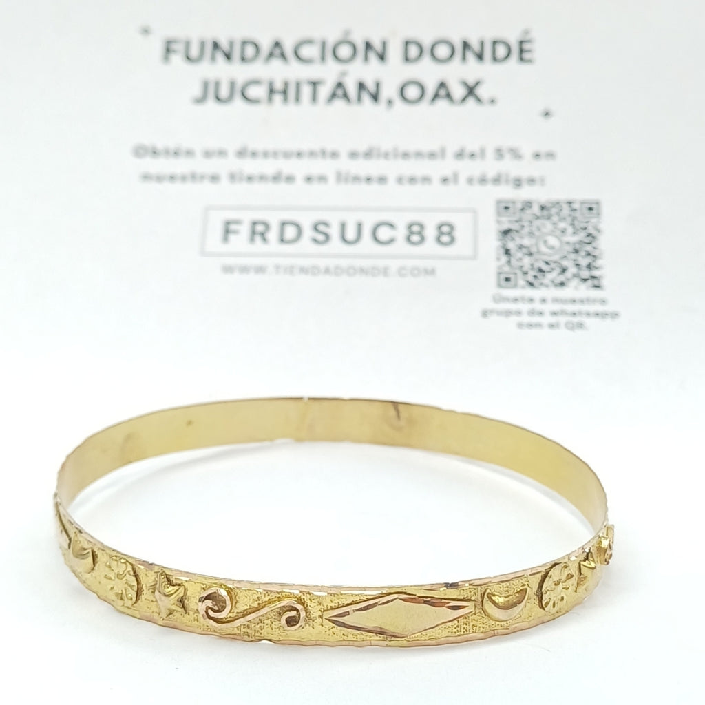 PULSERA RIGIDA ORO 10 K 8,00 GRMS (SEMINUEVO)