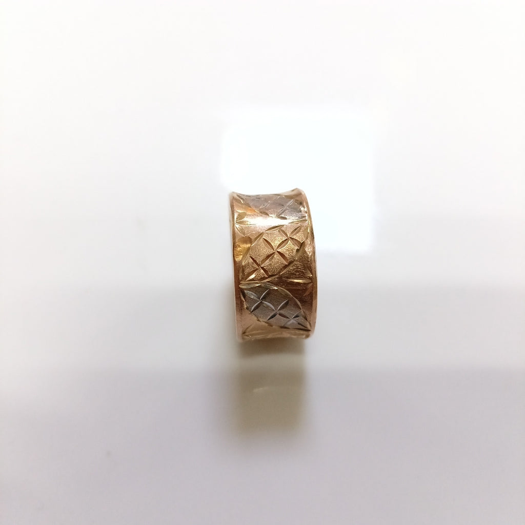 ANILLITO ORO COMBINADO, RODIADO 10 K 2.7 GRMS (SEMINUEVO)