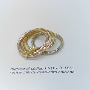 ANILLITO ORO COMBINADO 14 K 3.7 GRMS (SEMINUEVO)