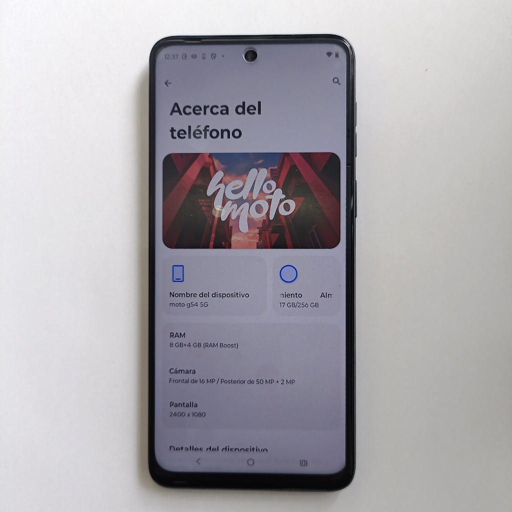 CELULAR MOTOROLA MOTO G54 5G XT2343-1 (2023) 256 GB 8 GB RAM (SEMINUEVO)