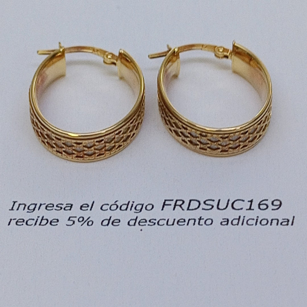 ARRACADAS PAR ORO 14 K 3,00 GRMS (SEMINUEVO)