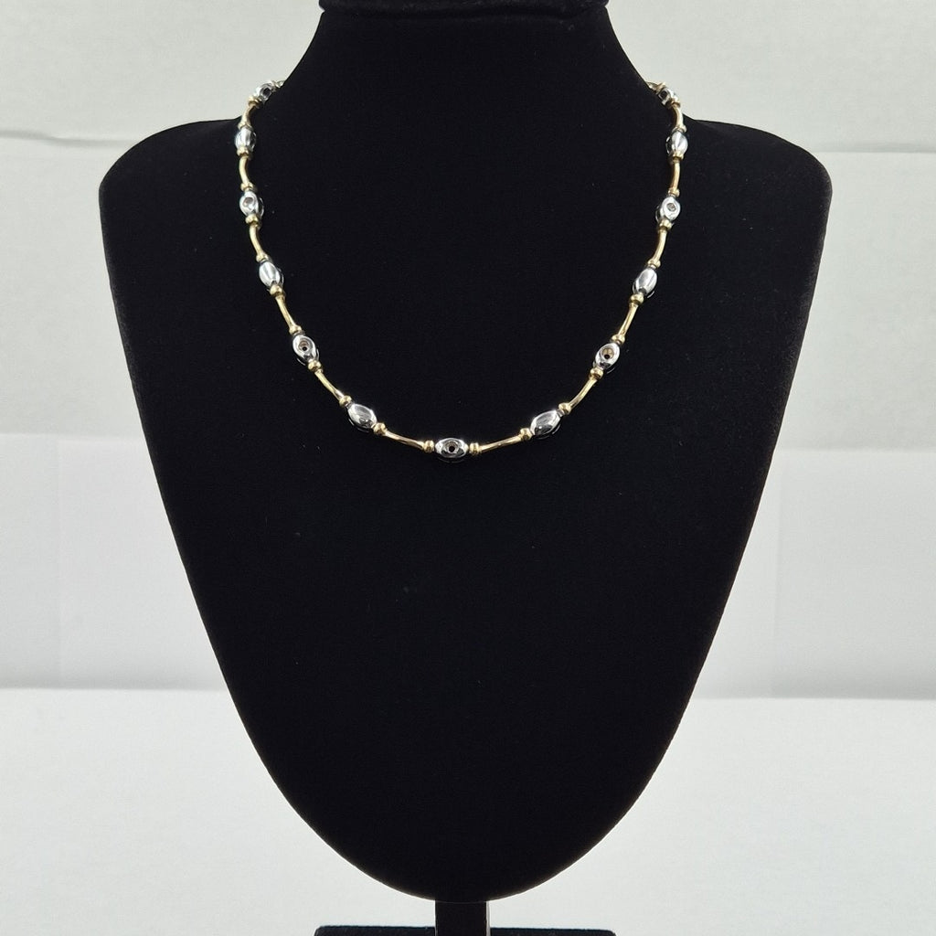 GARGANTILLA ORO,ORO BLANCO 14 K 35,60 GRMS (SEMINUEVO)