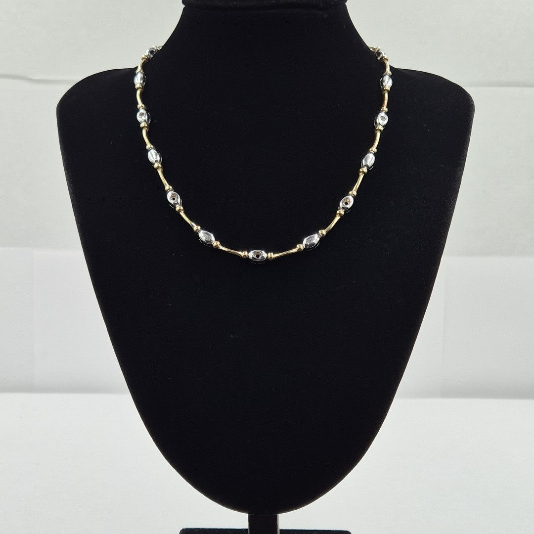 GARGANTILLA ORO,ORO BLANCO 14 K 35,60 GRMS (SEMINUEVO)