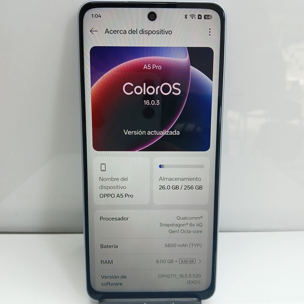 CELULAR OPPO A5 PRO CPH2711 (2025) 256 GB 8 GB RAM (SEMINUEVO)
