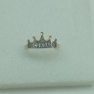 ANILLO DE GRADUACIÓN ORO,RODIADO 10 K 0,90 GRMS (SEMINUEVO)