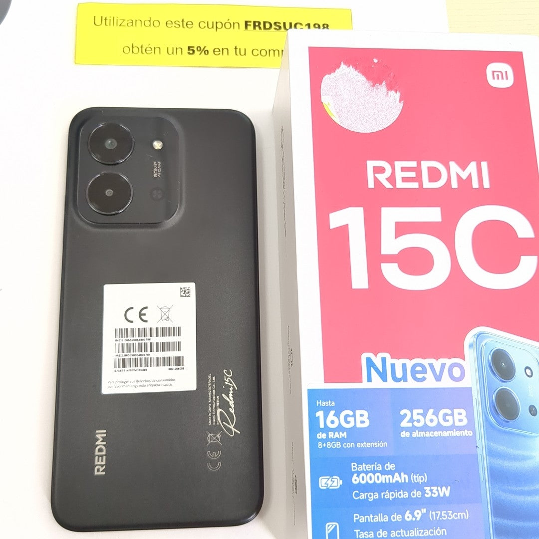 CELULAR XIAOMI REDMI 15C 25078RA3EL (2025) 256 GB 8 GB RAM (SEMINUEVO)