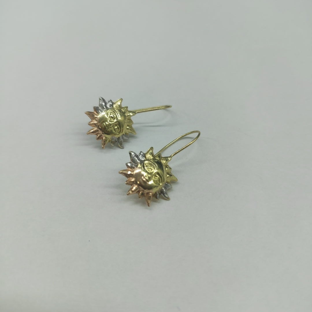 ARETES PAR ORO COMBINADO 10 K 0.9 GRMS (SEMINUEVO)