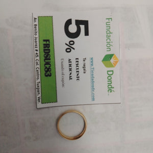 ARGOLLA ORO 14 K 2,00 GRMS (SEMINUEVO)
