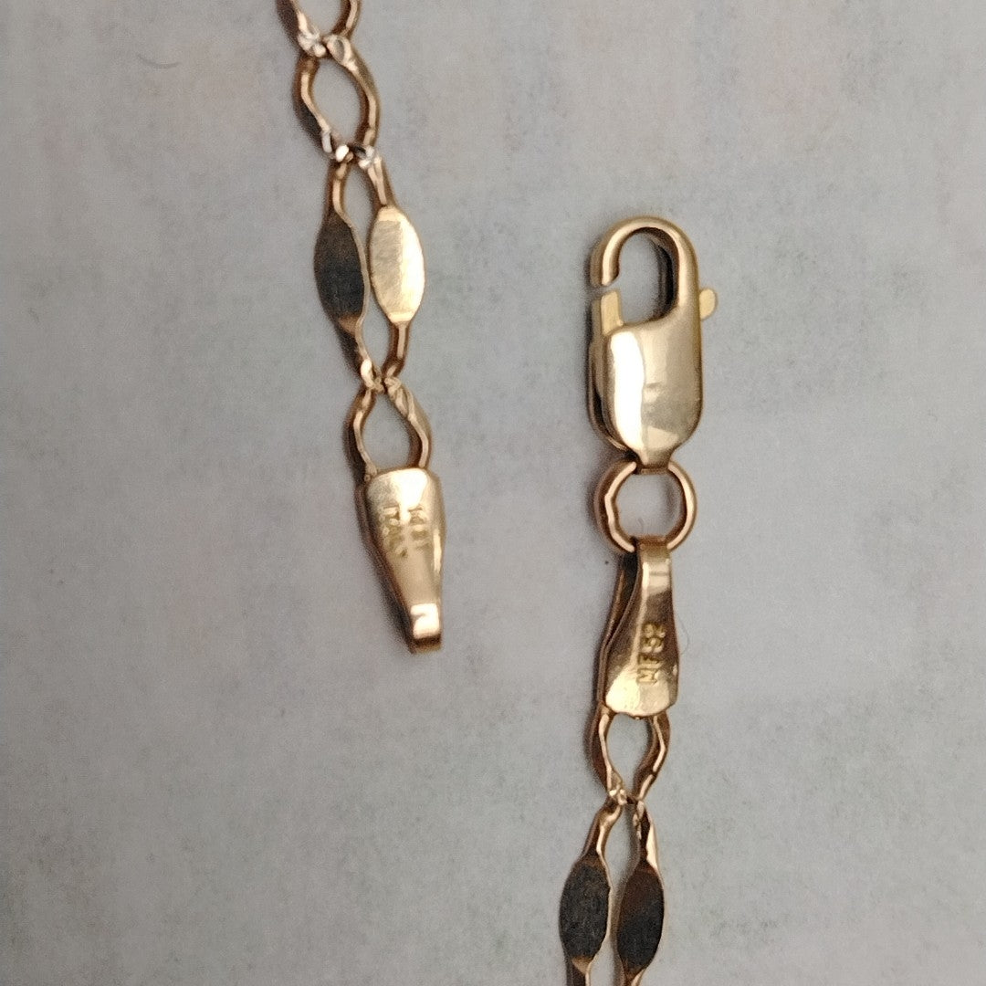 CADENA ORO, RODIADO 14 K 3.7 GRMS (SEMINUEVO)