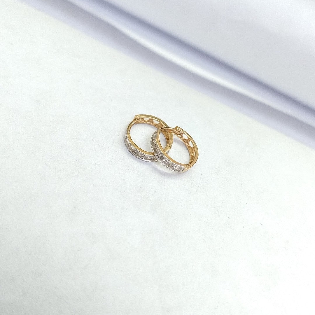 ARETES PAR ORO 14 K 1,00 GRMS (SEMINUEVO)