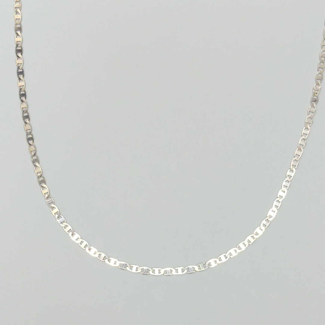 CADENA TEJIDO ESPEJO PLATA .925 60 CM 4.4 GR (NUEVO)
