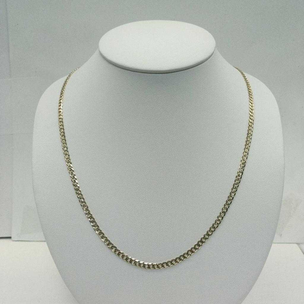 CADENA BARBADA DIAMANTADA 11.11GR 55 CM 14K (NUEVO)