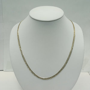 CADENA BARBADA DIAMANTADA 11.11GR 55 CM 14K (NUEVO)