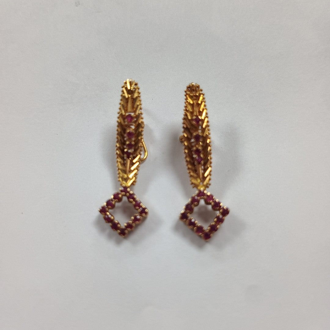 ARETES PAR ORO 14 K 12,00 GRMS (SEMINUEVO)