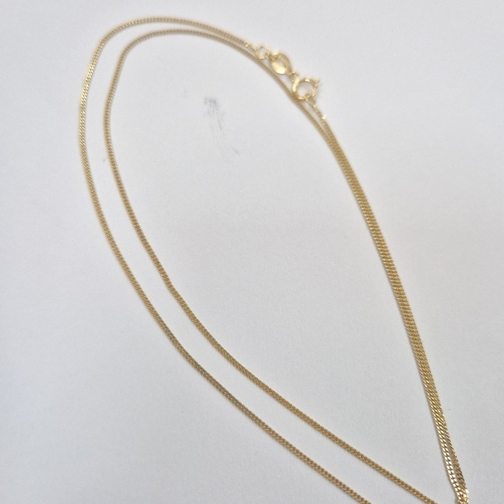 CADENAS TEJIDO BARBADA ORO 10K 55 CM 1.8 GR (NUEVO)