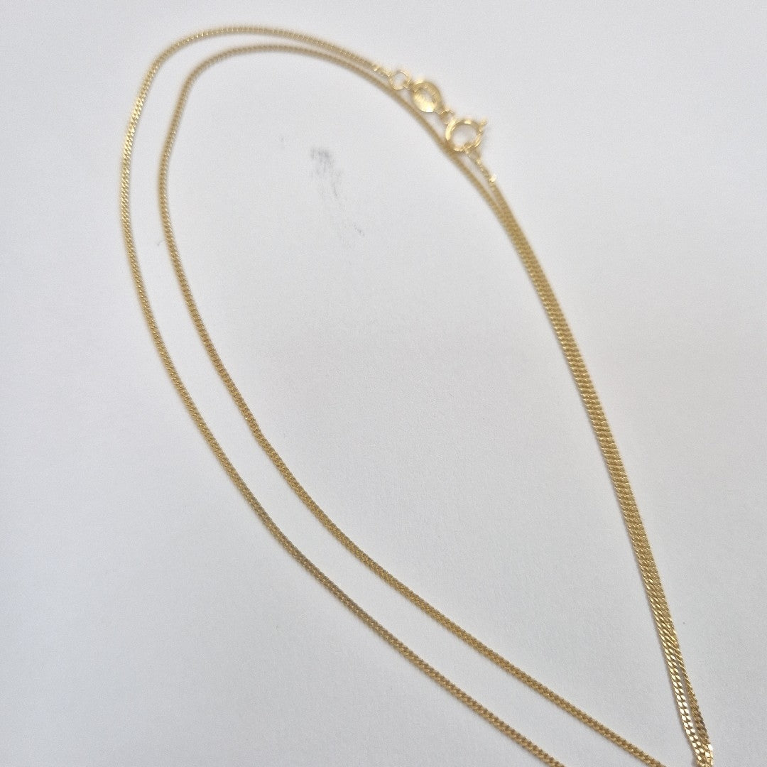 CADENAS TEJIDO BARBADA ORO 10K 55 CM 1.8 GR (NUEVO)