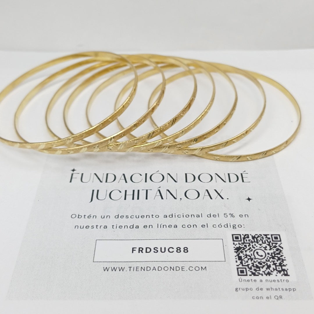 SEMANARIO DE PULSERAS ORO 14 K 44.2 GRMS (SEMINUEVO)