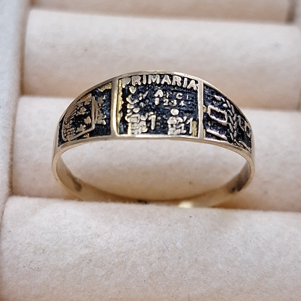 ANILLO DE GRADUACIÓN ORO 8 K 1.2 GRMS (SEMINUEVO)