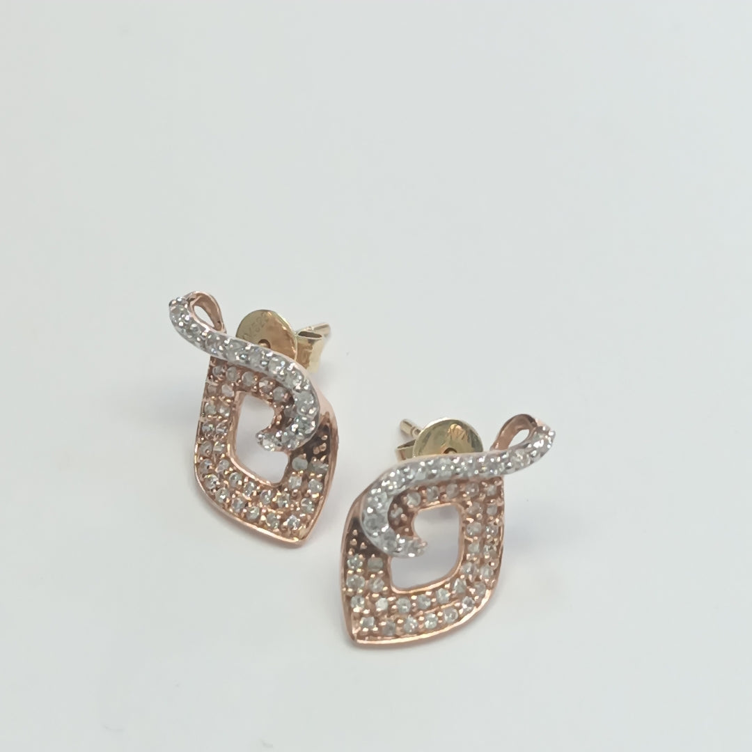 BROQUELES PAR ORO,ORO COMBINADO 14 K 2,20 GRMS (SEMINUEVO)