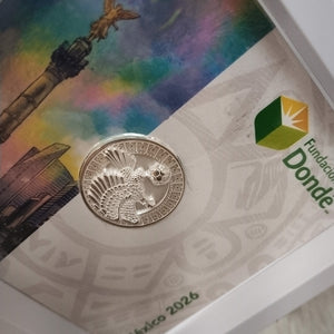 MEDALLA CONMEMORATIVA FRD FÚTBOL MOTIVO ÁGUILA PLATA .925 8.9 GR (NUEVO)