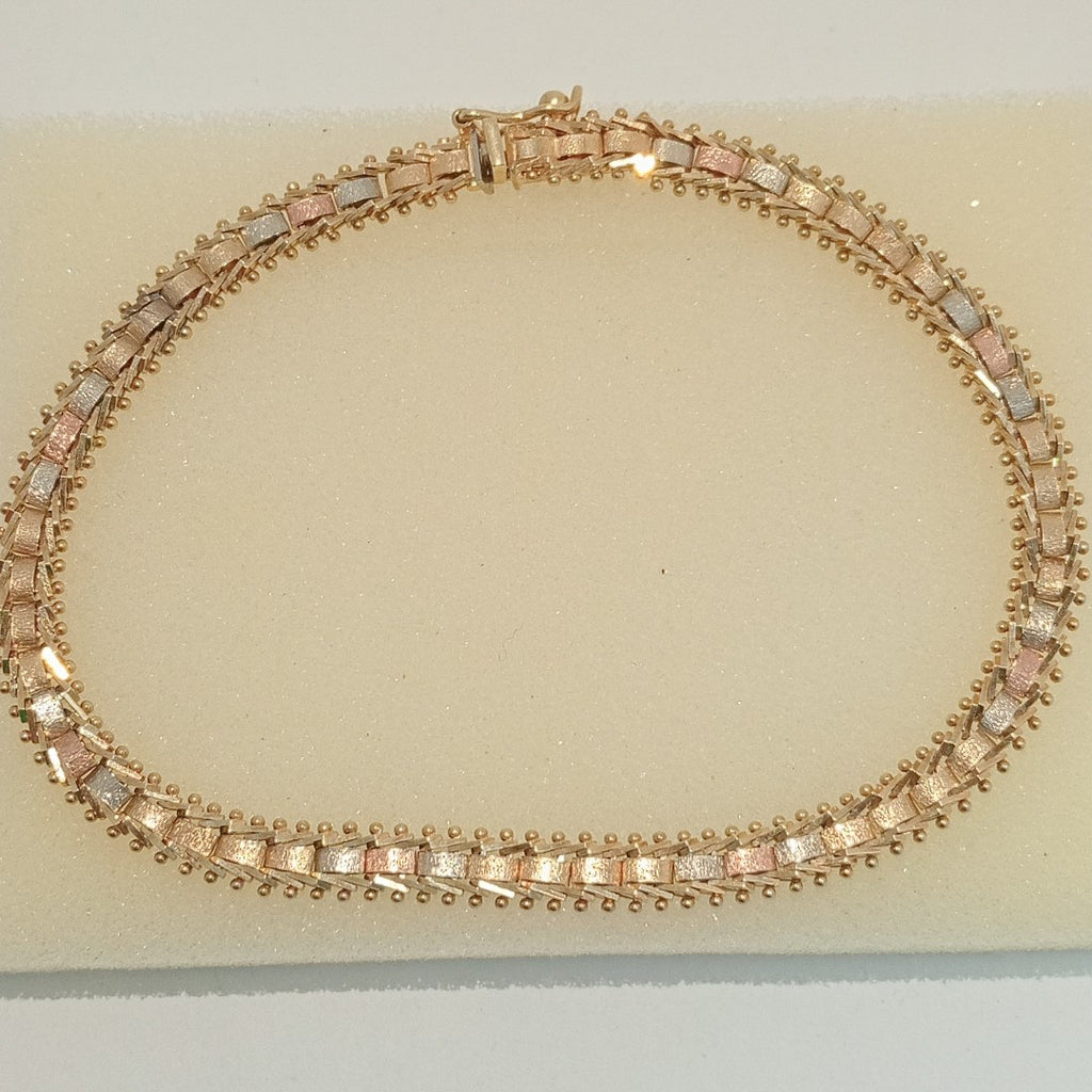 PULSERA ORO COMBINADO 14 K 8,50 GRMS (SEMINUEVO)