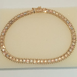 PULSERA ORO COMBINADO 14 K 8,50 GRMS (SEMINUEVO)