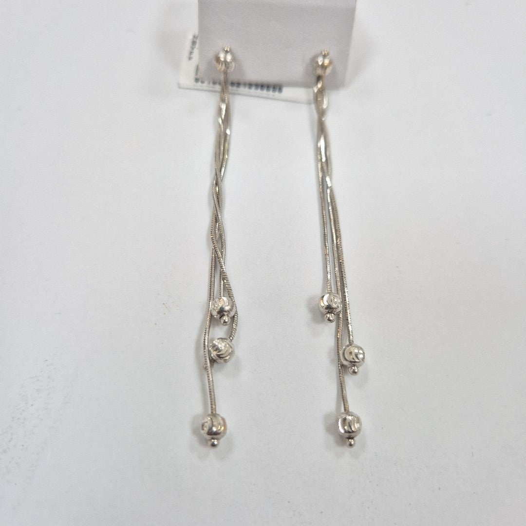 ARETES PAR ORO,ORO BLANCO 14 K 4,50 GRMS (SEMINUEVO)