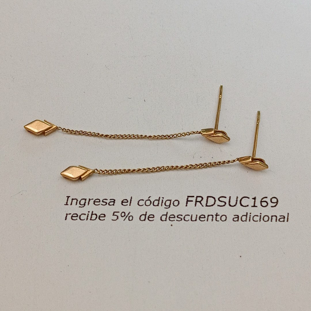 BROQUELES PAR ORO 14 K 1,10 GRMS (SEMINUEVO)