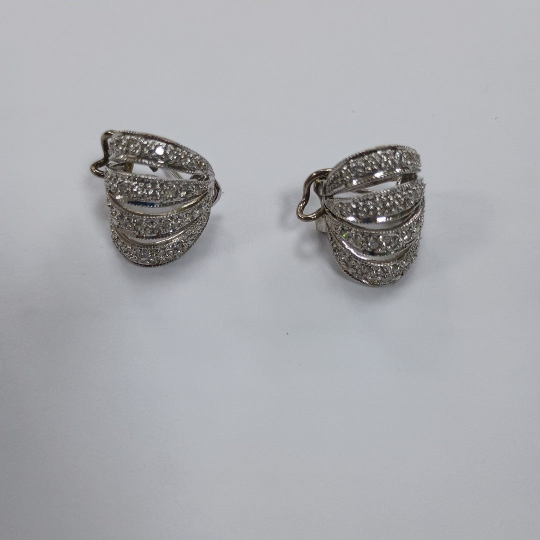 ARETES PAR ORO, ORO BLANCO 14 K 8.1 GRMS (SEMINUEVO)