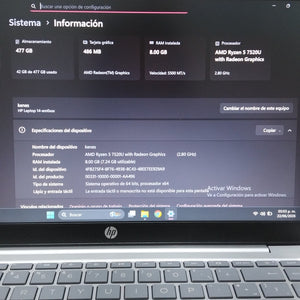 LAPTOP HP 14-EM0251LA (2025) 512 GB SSD 8 GB RAM (SEMINUEVO)