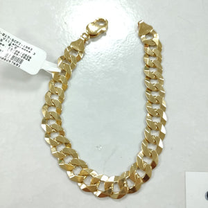 PULSERAS CABALLERO BARBADA AMARILLA ORO 14K 23.4 (NUEVO)